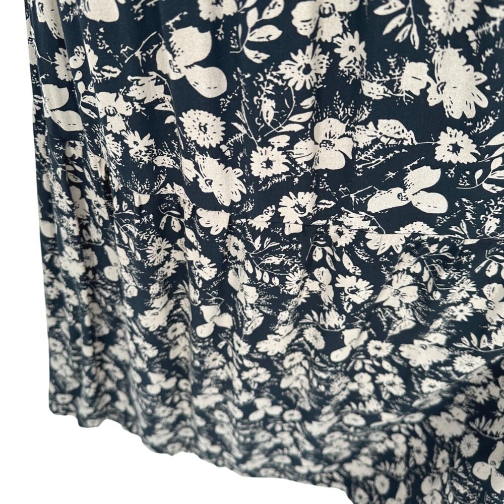 NWOT Natural Life Womens Black & Beige Floral Elastic Waist Maxi Skirt Size M - Picture 5 of 8